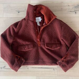 House of Sunny Rust Buttoned Jacket